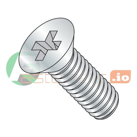 Newport Fasteners #12-24 x 1-1/2 in Phillips Flat Machine Screw, Zinc Plated Steel, 2000 PK 666206